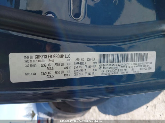 Dodge Journey Sxt 2014 3C4PDCBGXET181553 Image 9