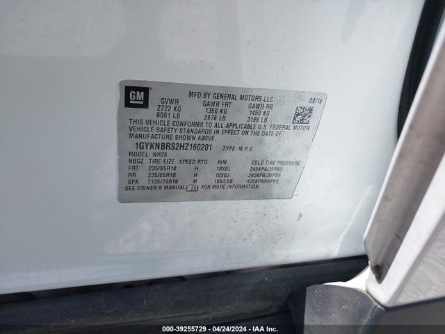 1GYKNBRS2HZ160201 Cadillac XT5 LUXURY