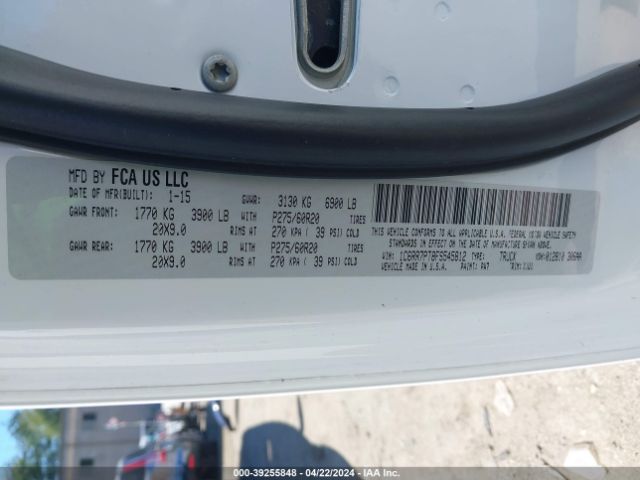 1C6RR7PT8FS545812 RAM 1500 Laramie Longhorn
