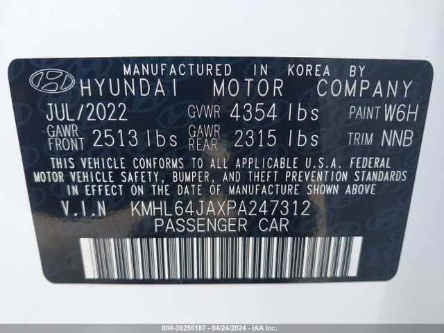 Hyundai SONATA SEL 2023 KMHL64JAXPA247312 Image 9