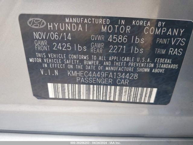 KMHEC4A49FA134428 Hyundai SONATA HYBRID