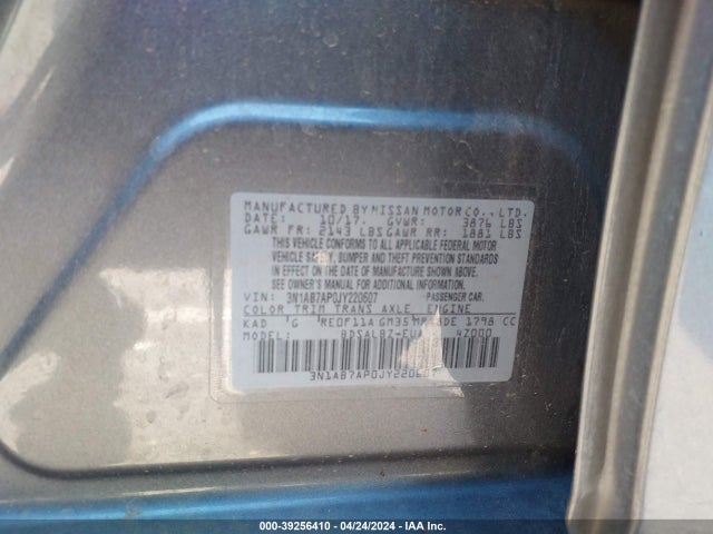 Nissan SENTRA S 2018 3N1AB7AP0JY220607 Image 9