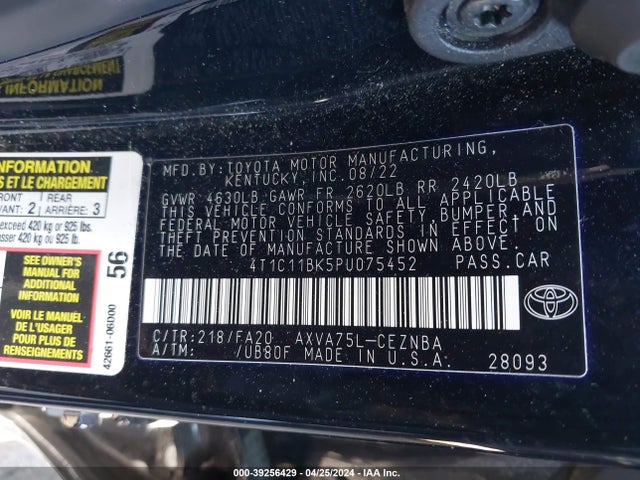Toyota CAMRY LE 2023 4T1C11BK5PU075452 Image 9