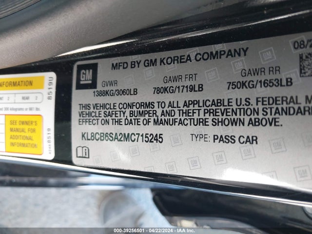 Chevrolet Spark Fwd Ls Automatic 2021 KL8CB6SA2MC715245 Image 9