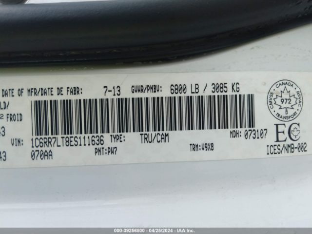 1C6RR7LT8ES111636 RAM 1500 Slt