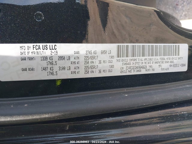 Dodge Grand Caravan Gt 2019 2C4RDGEGXKR646620 Image 9