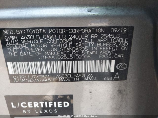JTHAA1D28L5102008 Lexus IS 300