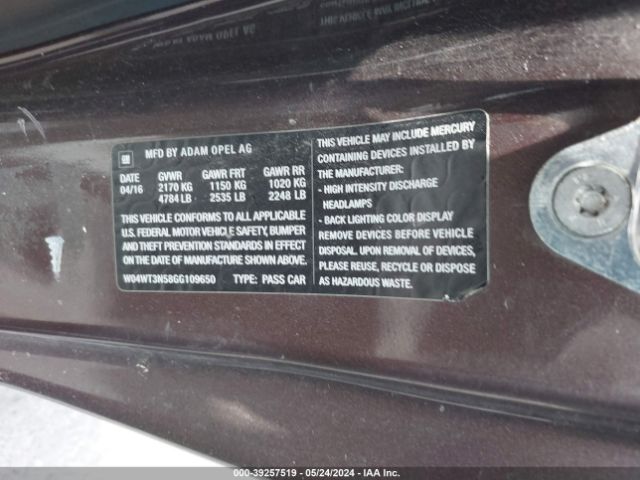 W04WT3N58GG109650 Buick Cascada Premium