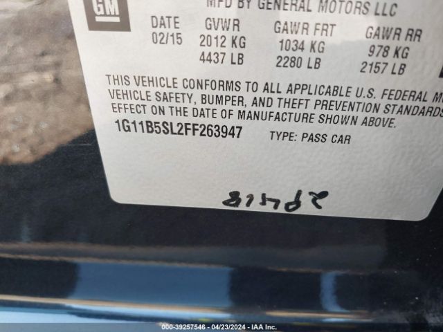 1G11B5SL2FF263947 Chevrolet MALIBU LS