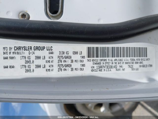 1C6RR7NT3ES381452 RAM 1500 Laramie