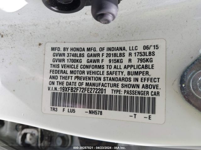 19XFB2F72FE272201 Honda CIVIC SE
