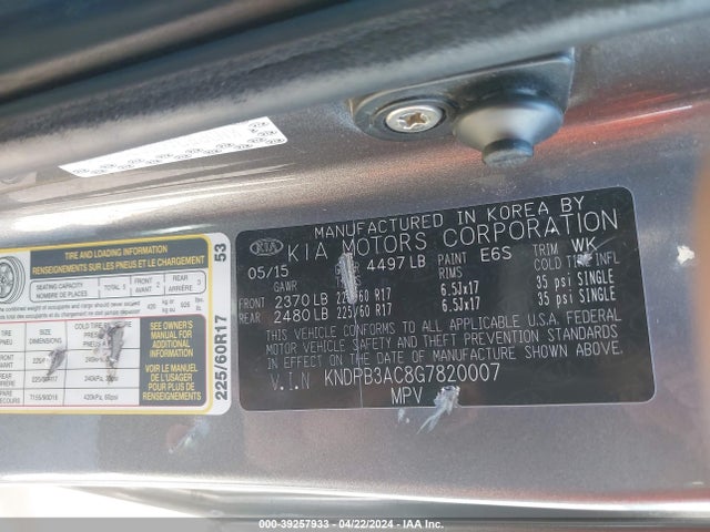 KIA Sportage Lx 2016 KNDPB3AC8G7820007 Image 9