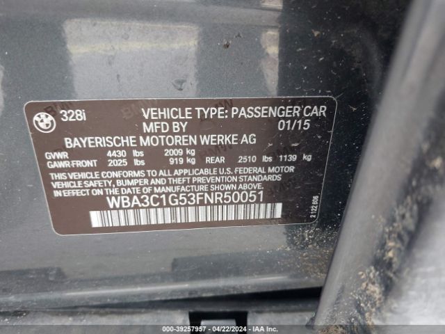 WBA3C1G53FNR50051 BMW 328I