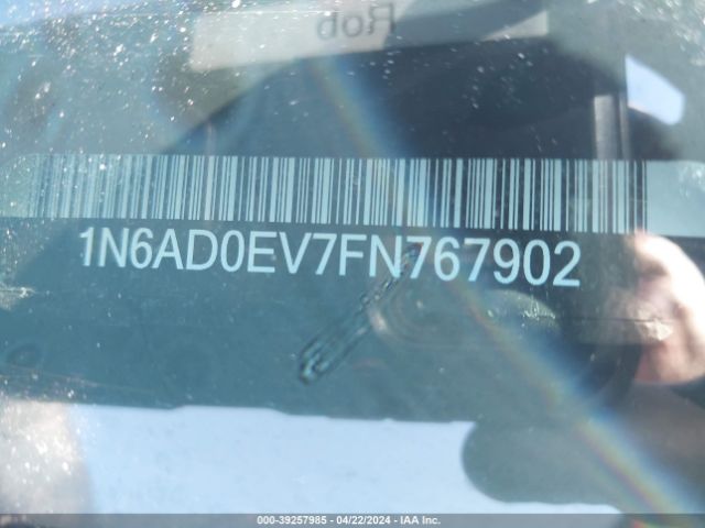 1N6AD0EV7FN767902 Nissan Frontier Sv