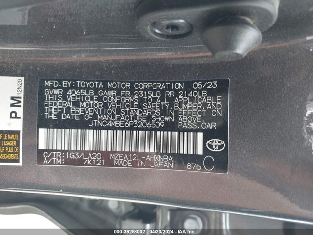 Toyota Corolla Xse 2023 JTNC4MBE6P3206509 Image 9