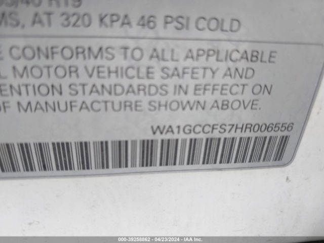 WA1GCCFS7HR006556 Audi Q3 2.0t Premium