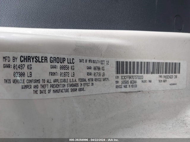 2013 FIAT 500 3C3CFFBR7DT572223 Photo 8