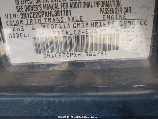 Nissan Versa Note S Plus 2017 3N1CE2CPXHL381781 Image 9