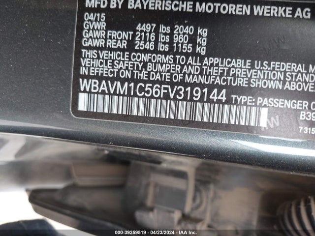 BMW X1 Sdrive28i 2015 WBAVM1C56FV319144 Image 9