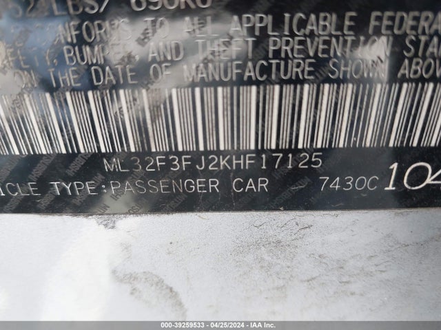 Mitsubishi Mirage G4 Es 2019 ML32F3FJ2KHF17125 Image 9