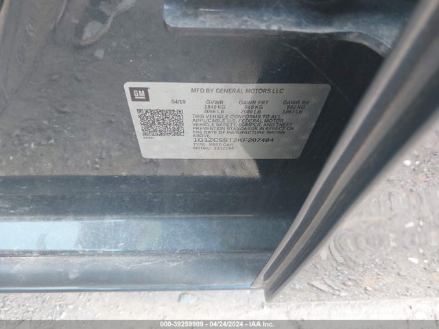 Chevrolet Malibu 1fl 2019 1G1ZC5ST2KF207484 Image 9