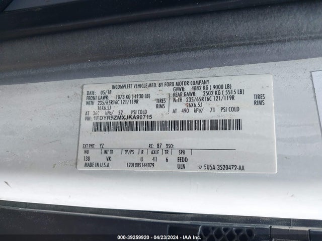 Ford Transit 2018 1FDYR5ZMXJKA99715 Image 25