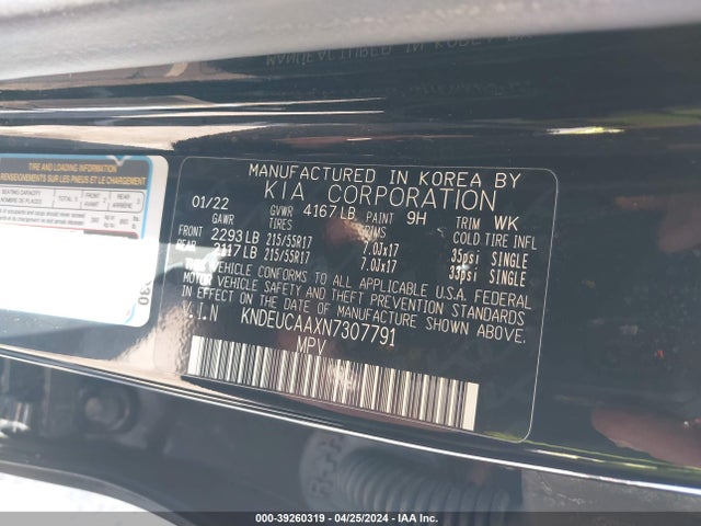 KIA SELTOS S 2022 KNDEUCAAXN7307791 Image 9