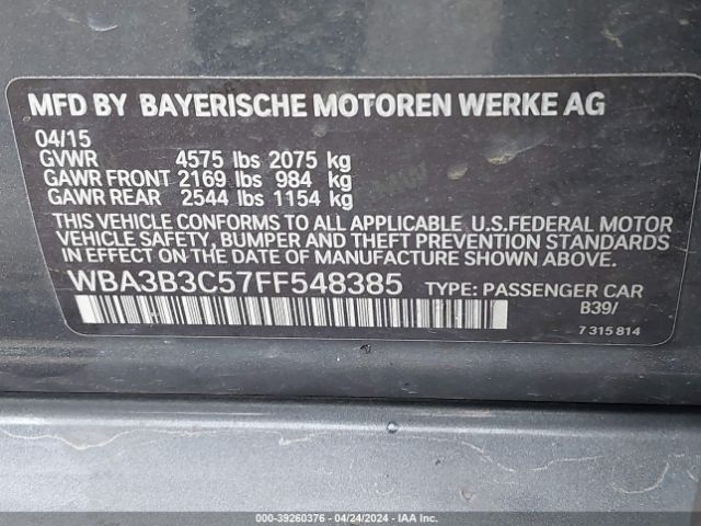 WBA3B3C57FF548385 BMW 328i Xdrive
