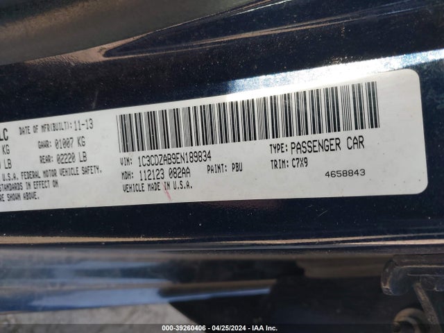 Dodge AVENGER SE 2014 1C3CDZAB9EN189834 Image 9