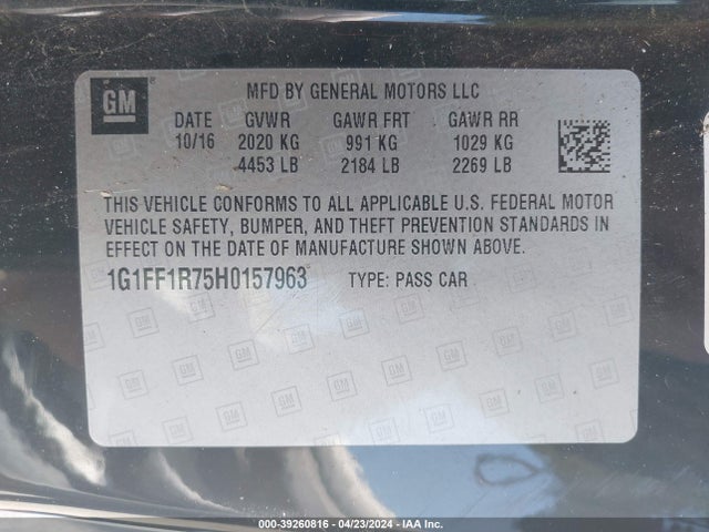 Chevrolet Camaro 1ss 2017 1G1FF1R75H0157963 Image 9