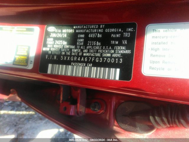 5XXGR4A67FG370013 KIA Optima Sx Turbo