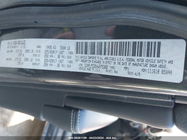 1C4PJMCB5HW575302 Jeep Cherokee Latitude 4x4