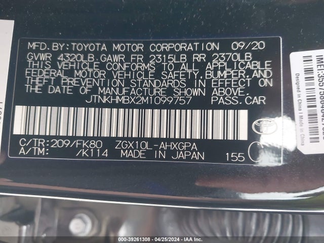 Toyota C-HR XLE 2021 JTNKHMBX2M1099757 Image 9