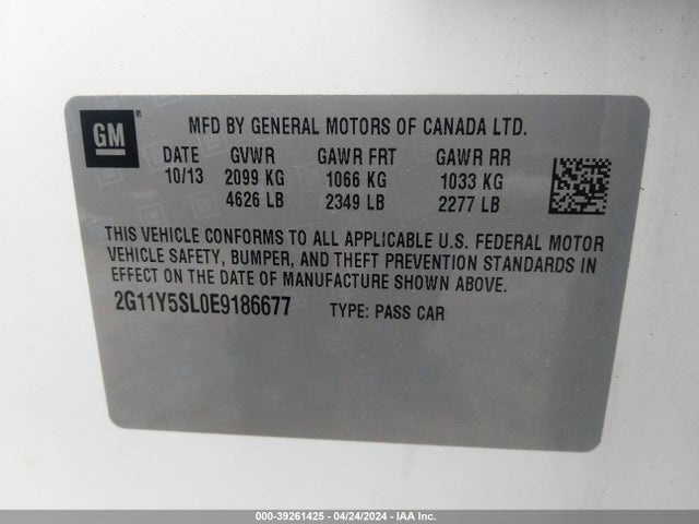 Chevrolet Impala 1ls 2014 2G11Y5SL0E9186677 Image 9