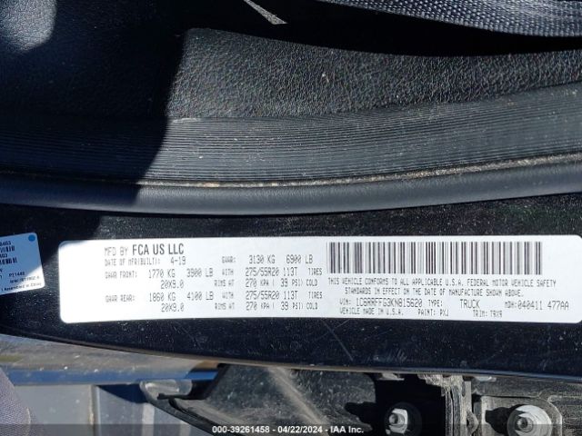 1C6RRFFG3KN815620 RAM 1500 Big Horn/lone Star