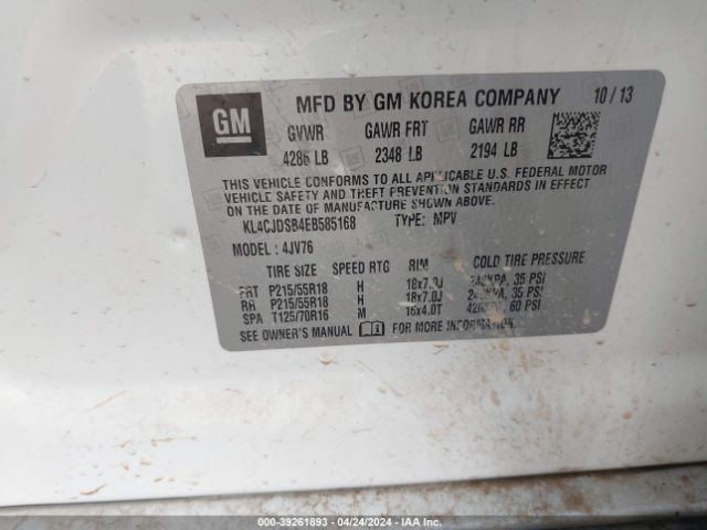 KL4CJDSB4EB585168 Buick Encore Premium