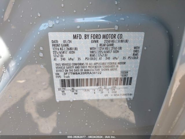 3FTTW8A35RRA36122 Ford Maverick Xl