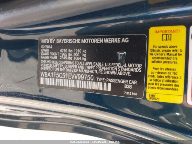 WBA1F5C51EVV99750 BMW 228I