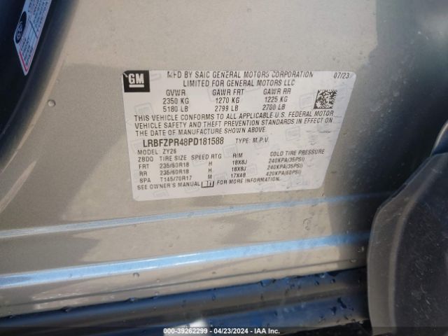 LRBFZPR48PD181588 Buick Envision Essence Awd