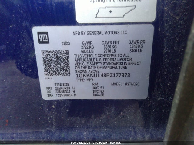 GMC Acadia Awd Slt 2023 1GKKNUL48PZ177373 Image 9