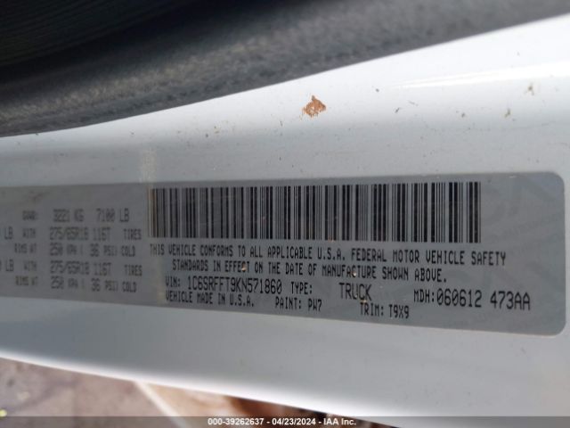 1C6SRFFT9KN571860 RAM 1500 Big Horn/lone Star