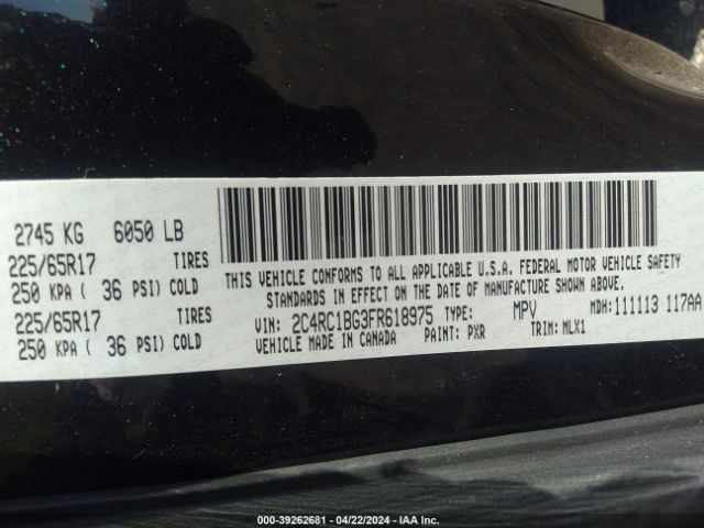 2C4RC1BG3FR618975 Chrysler Town & Country Touring