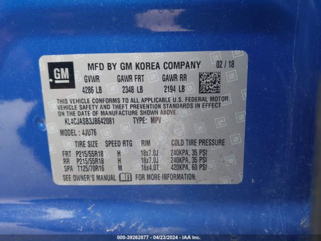 KL4CJASB3JB642081 Buick Encore Preferred