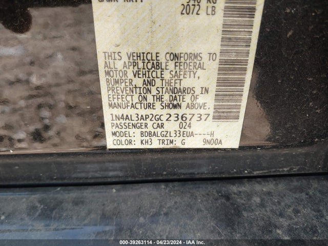 Nissan Altima 2.5 S 2016 1N4AL3AP2GC236737 Image 9