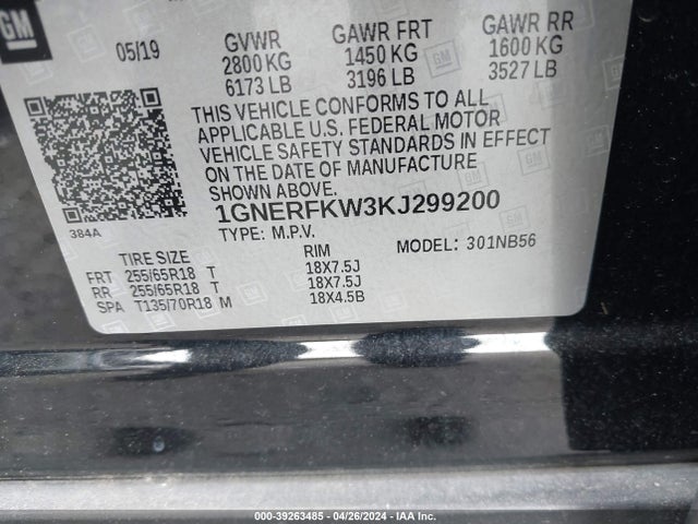 Chevrolet Traverse Ls 2019 1GNERFKW3KJ299200 Image 9