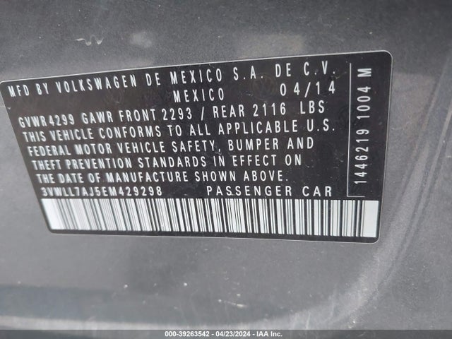 Volkswagen Jetta 2.0l Tdi 2014 3VWLL7AJ5EM429298 Image 9