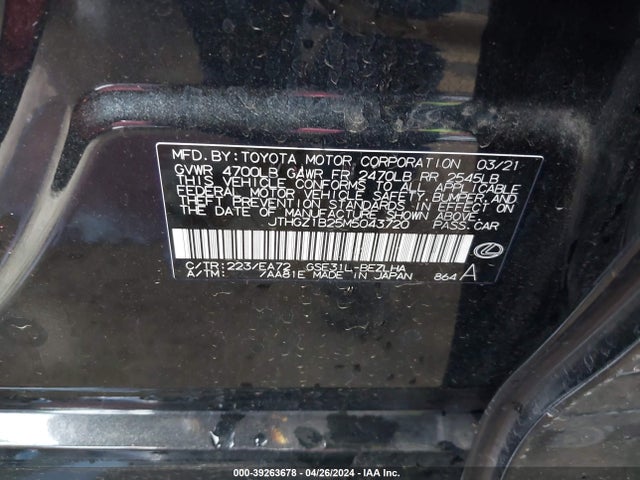 JTHGZ1B25M5043720 Lexus Is 350 F Sport