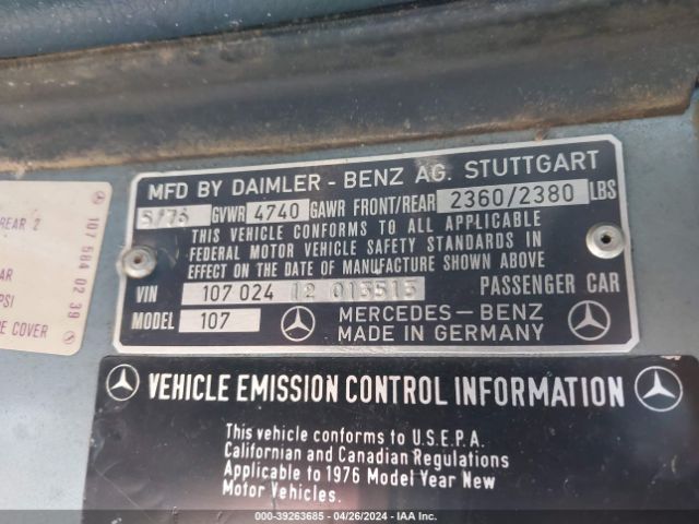 1976 MERCEDES 450SLC 10702412013513    Photo 8