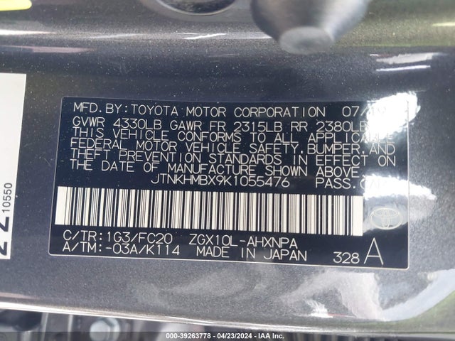 Toyota C-HR LE 2019 JTNKHMBX9K1055476 Image 9