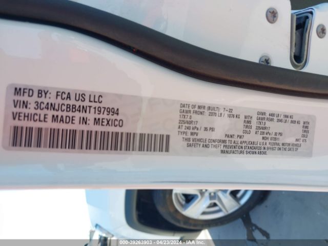 3C4NJCBB4NT197994 Jeep Compass Latitude Fwd